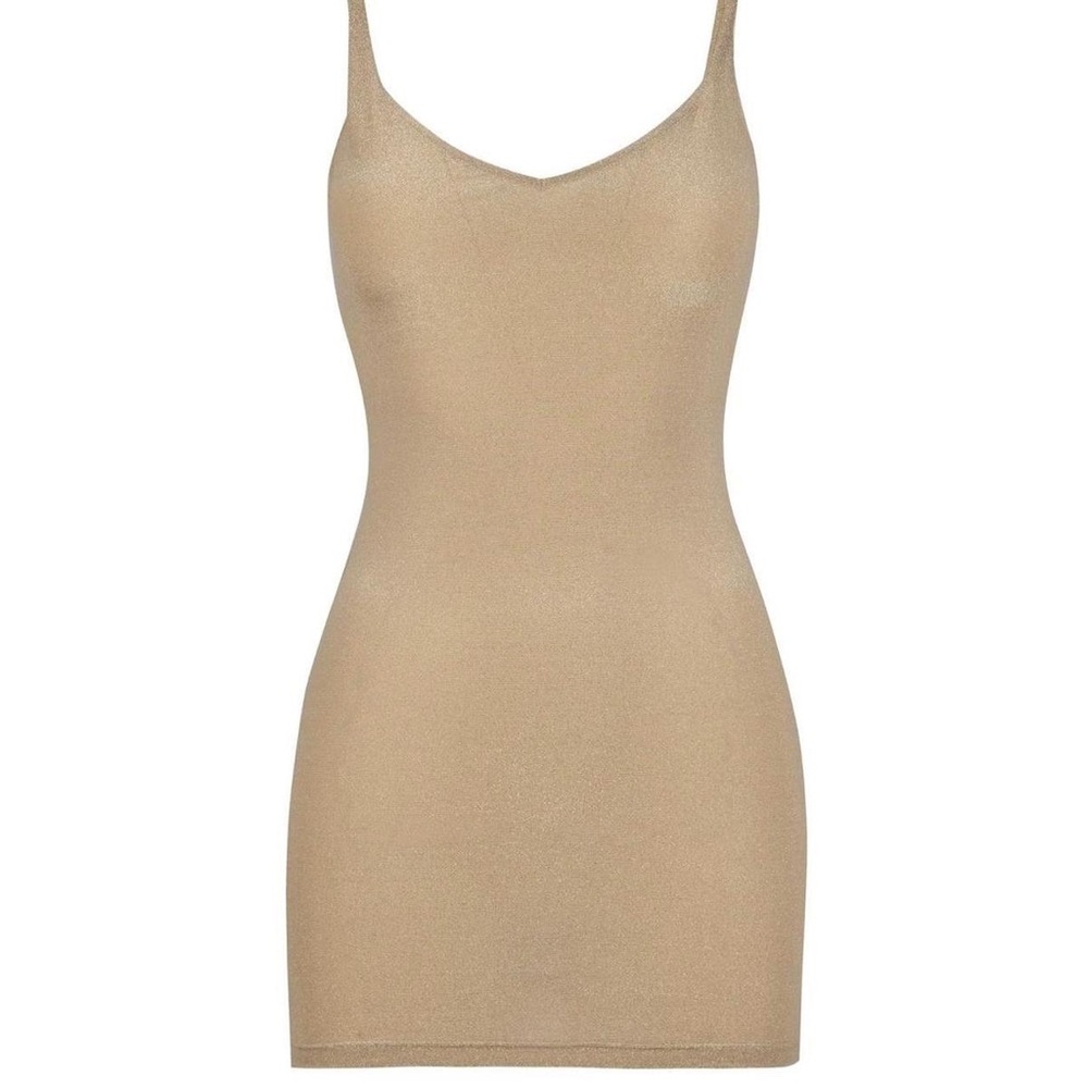 Asta Resort Lily Slip Dress Gold New w/ Tags